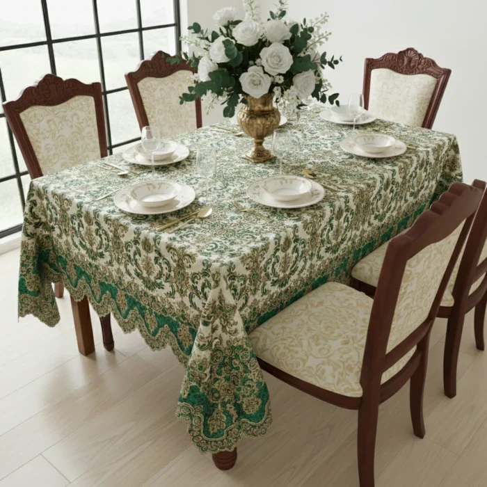 Luna Bueno Emerald Palace Barok Dokuma Masa Örtüsü 160x220 cm - Görsel 3
