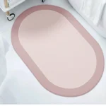 Luna Bueno Su Emici Kaymaz Tabanlı Banyo Paspası Pembe
