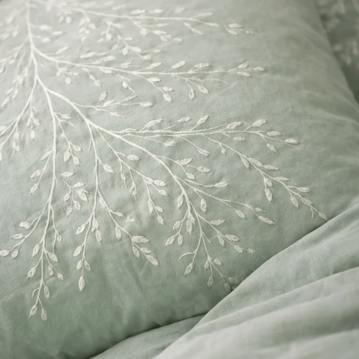 Luna Bueno Sage Garden Çift Kişilik Soft Nakışlı Nevresim Seti - Görsel 2