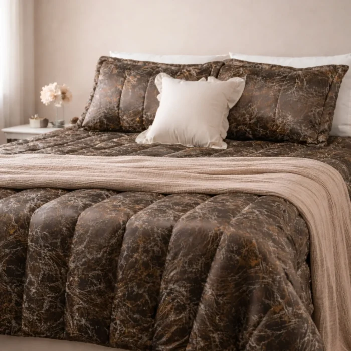 Luna Bueno Glory Dark Brown Çift Kişilik Yatak Örtüsü - Görsel 3