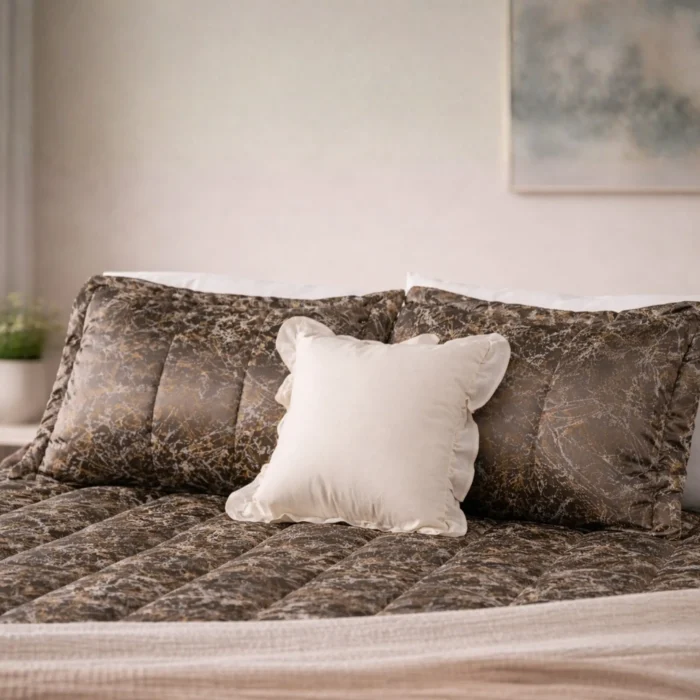 Luna Bueno Glory Dark Brown Çift Kişilik Yatak Örtüsü - Görsel 4