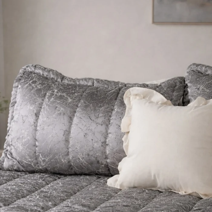 Luna Bueno Glory Silver Çift Kişilik Yatak Örtüsü - Görsel 3