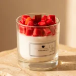 Kalpli Dekoratif Kokulu Mum – Egzotik Meyve Aromalı