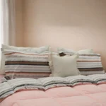 Luna Bueno Sherpa Comforter Çift Kişilik Uyku Seti Pudra - Görsel 3