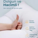 Oso Blanco 800 Gram Silikon Dolgulu Yumuşak Mikrofiber Yastık - Görsel 2
