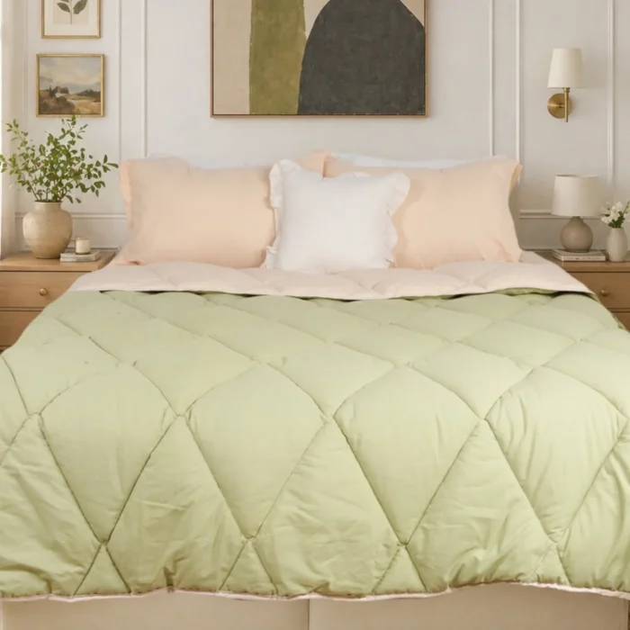 Luna Bueno Golden Quilt Çift Kişilik Pike Takımı & Yatak Örtüsü - Görsel 2