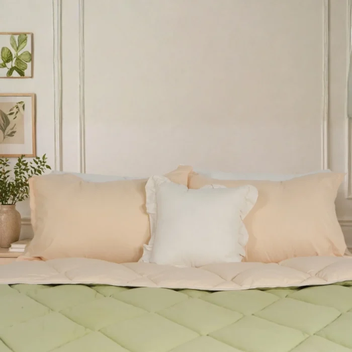Luna Bueno Golden Quilt Çift Kişilik Pike Takımı & Yatak Örtüsü - Görsel 6