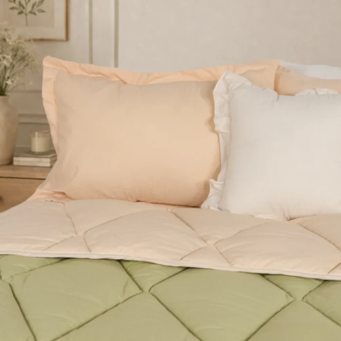Luna Bueno Golden Quilt Çift Kişilik Pike Takımı & Yatak Örtüsü - Görsel 5