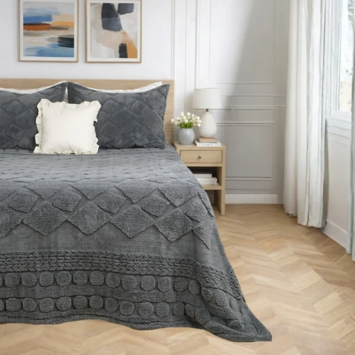 Luna Bueno Classic Çift Kişilik Pike & Yatak Örtüsü Seti - Görsel 4