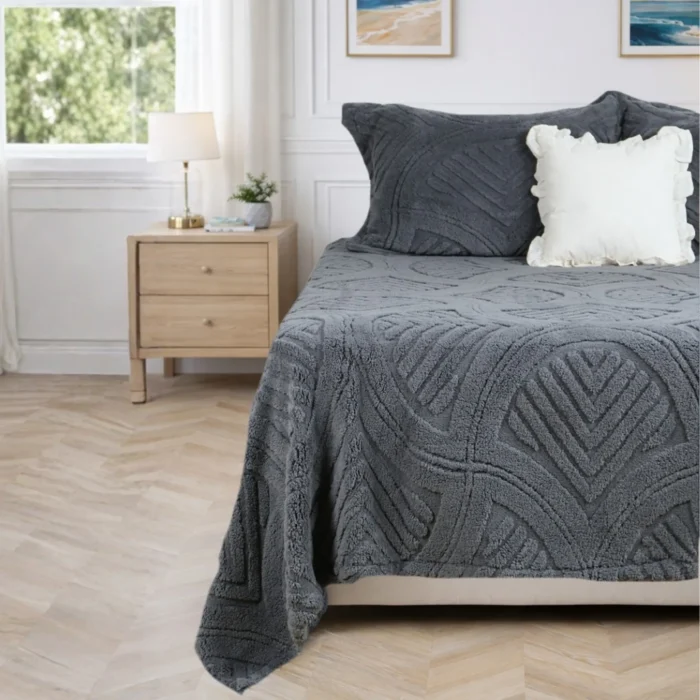 Luna Bueno Soft Çift Kişilik Pike Takımı & Yatak Örtüsü - Görsel 5