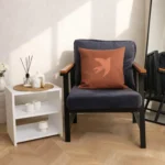 Luna Bueno Fly Nakışlı Keten Dokulu Kırlent - Kiremit