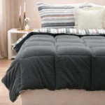Luna Bueno Sherpa Comforter Tek Kişilik Uyku Seti - Antrasit - Görsel 2