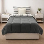 Luna Bueno Sherpa Comforter Tek Kişilik Uyku Seti - Antrasit
