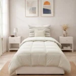 Luna Bueno Sherpa Comforter Tek Kişilik Uyku Seti - Krem