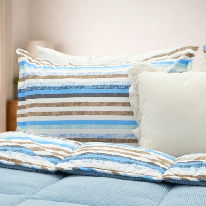 Luna Bueno Sherpa Comforter Tek Kişilik Uyku Seti - Mavi - Görsel 4
