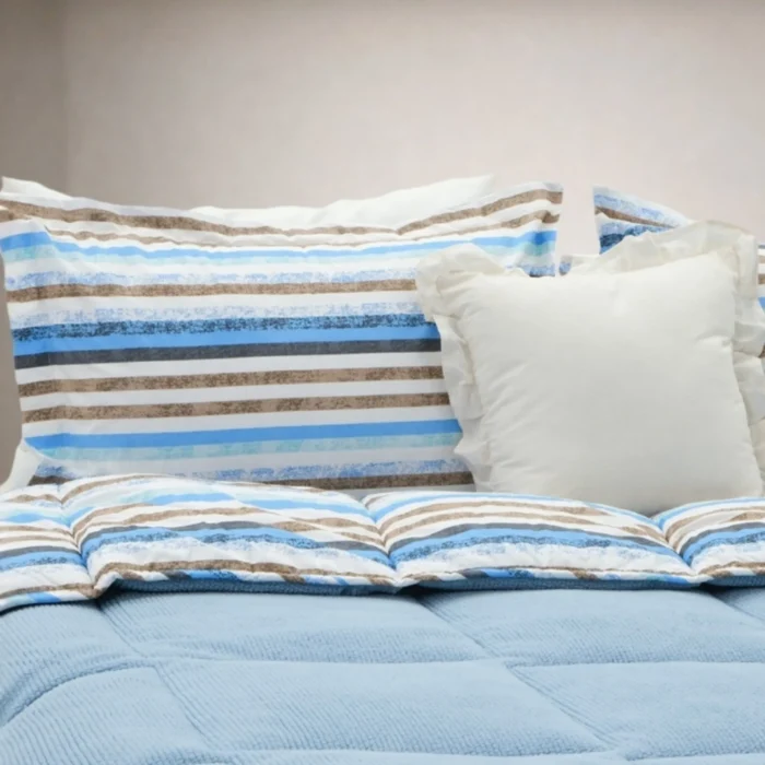Luna Bueno Sherpa Comforter Tek Kişilik Uyku Seti - Mavi - Görsel 3