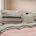 Luna Bueno Sherpa Comforter Tek Kişilik Uyku Seti - Pudra - Görsel 4