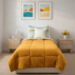 Luna Bueno Sherpa Comforter Tek Kişilik Uyku Seti - Turuncu