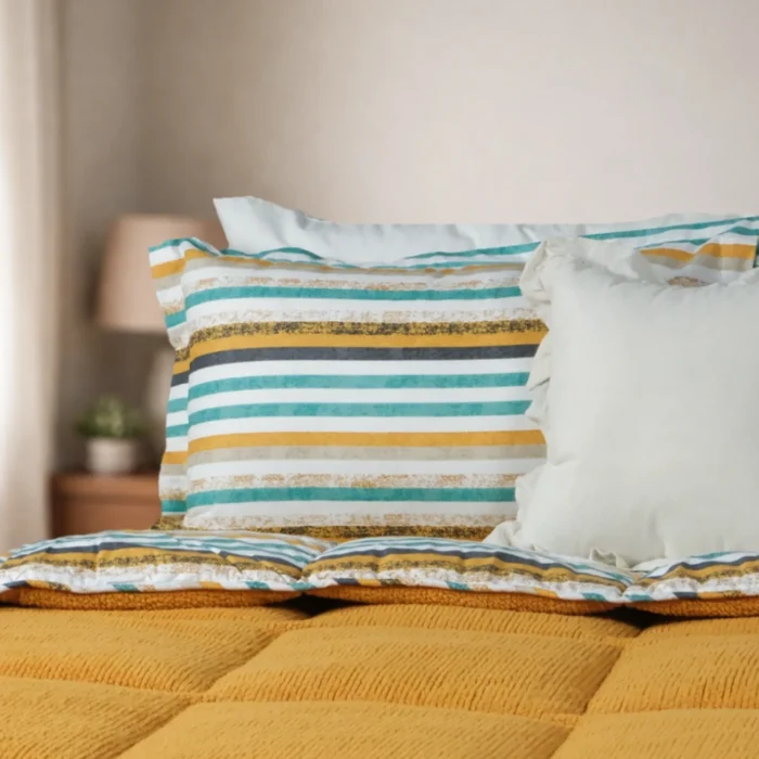 Luna Bueno Sherpa Comforter Tek Kişilik Uyku Seti - Turuncu - Görsel 4