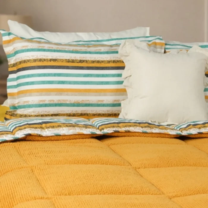 Luna Bueno Sherpa Comforter Tek Kişilik Uyku Seti - Turuncu - Görsel 3
