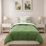 Luna Bueno Sherpa Comforter Tek Kişilik Uyku Seti - Yeşil