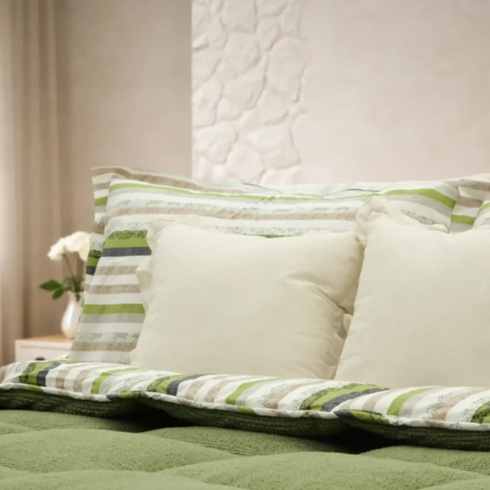 Luna Bueno Sherpa Comforter Tek Kişilik Uyku Seti - Yeşil - Görsel 3